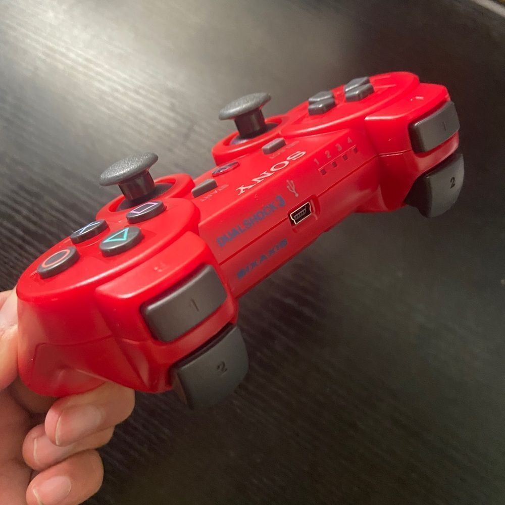 PS3 Playstation 3 Wireless Controller Red - Picture 2 of 3